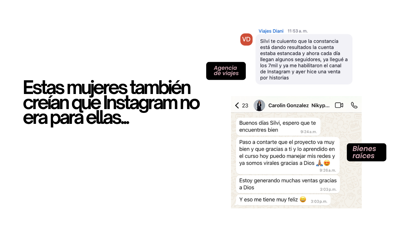Testimonios de una agencia de viajes y un negocio de bienes raíces