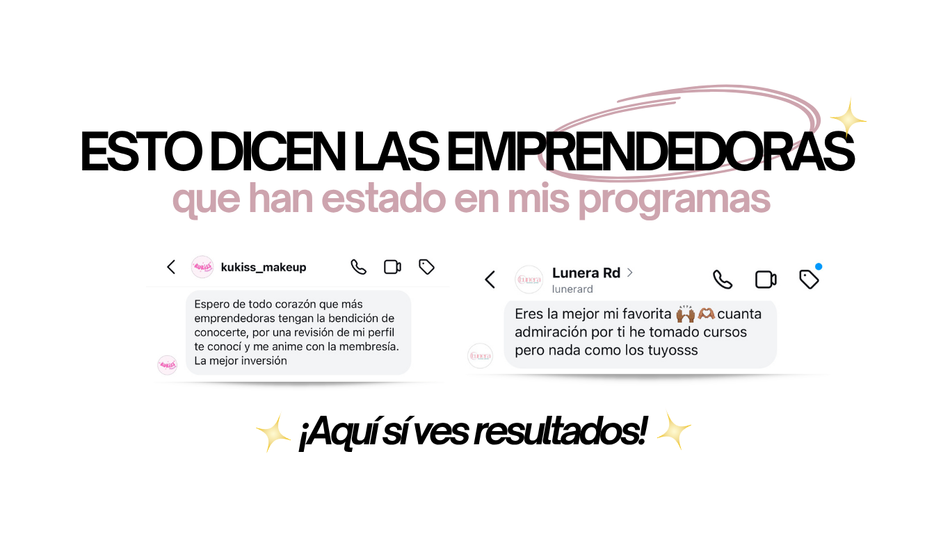 Mensajes de emprendedoras agradeciendo los programas de Silvi